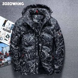 Men s Jackets ZOZOWANG 2023 Winter Jacket High Quality Thick White Duck Down Men Camouflage Hooded Doudoune Homme Feather 231206