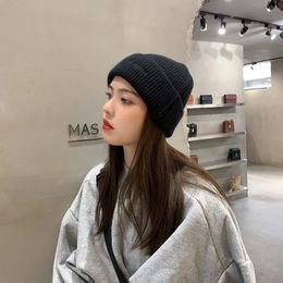Beanie/Skull Caps Fashion Fabbit Fur Beanies Soft Warm Fluffy Winter for Women Angora Knitted Hat Skullies LANMREM Korean Female Bonnet 231205