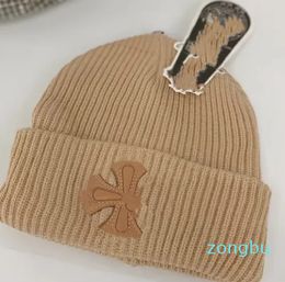 Beanie/Skull Caps All-Matching Knitted Cross Hat Woollen Hats Trendy Korean Style Beanie cap Sleeve Caps Thin And High-Looking Knitted