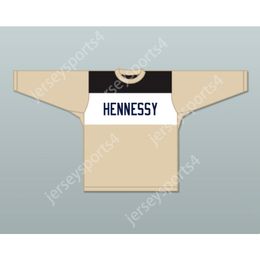 Custom HAVOC 95 HENNESSY BEIGE HOCKEY JERSEY NEW Top Stitched S-M-L-XL-XXL-3XL-4XL-5XL-6XL