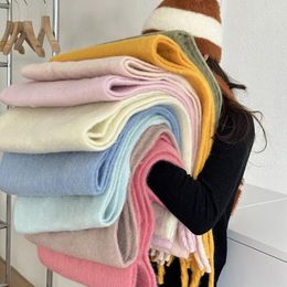 Scarves 2023 For Women Autumn And Winter Thicke Knitted Scarf Unisex Long Size Warm Gifts Fashion Female Neck Blanket Wraps