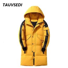 Men s Jackets Men Hooded Long Down Jacket Winter Warm Thick Waterproof High Quality Puffer Autumn Fashion Windproof Casual Parka Male 231206