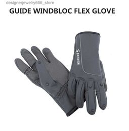 Five Fingers Gloves 2021 Winter Men Women Fishing Gloves Guide Windbloc Flex Glove Warmest Windproof Waterproof Fishing Glove Inner Fur USA Size S-L Q231206