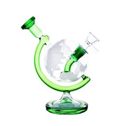 heady glass bongs Hookah/6.6in Atlas Globe Oil Rig Bong Water Pipe