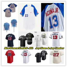 2023 City Connect Baseball Jersey Austin Riley Ronald Acuna Jr Matt Olson Marcell Ozuna Max Fried Travis Arnaud Eddie Rosario Orlando Arcia Hank Aaron Luplow Braves