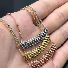 Designer necklace heart gold jewelry chokerBullet Necklace Series with Advanced Sense Personality Simple collarbone Chain Full Diamond Hollow