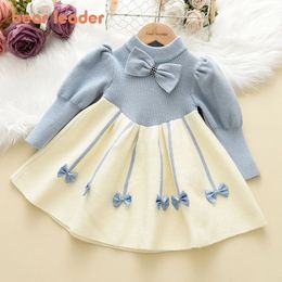 Girl's Dresses Bear collar sweetheart girl princess sweater autumn knitted long sleeved clothing winter baby dress children's clothing girl vest 2312306