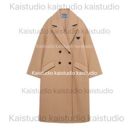 Cappotto in lana giacca a vento di media lunghezza casual versatile unisex design autunno/inverno 2023