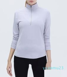 Yoga Outfit Lu Clothes Womens Long Sleeve T-Shirt Sports Top Running Speed Dry Fitness Drop Delivery Outdoors Suppli