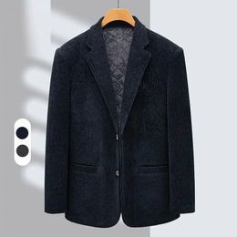 Mens Suits Blazers Leisure Suit Coat for Men Spring and Autumn Thick Nonironing Business Wool Small Middleaged Single West Jacket 231206