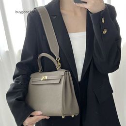 Designer Luxury kilyee Bag Bag Leather Women's Bag Togo Top Layer Cow High Grade Wide Shoulder Strap Single Shoulder Messenger Handbag