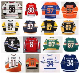 Blackhawks Custom Connor Bedard Hockey Jersey Chicago Wild Kirill Kaprizov Sidney Crosby Auston Matthews Maple Leafs Trevor Zegras Ducks Ale