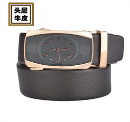 Belt AccessoriesPersonalized men039s top leather automatic bule business fashion watch middleaged and young people039s vers1635639