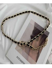 Belts Womens metal chain belt long strap for jeans suit luxury brand designer belt3140763