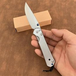 Reeve Shape CR Gift Classic 21 For Folding Knife Sebenza Blade With Ripple Chris Full Steel Handle Mini 440C Key EDC Tool Men Pocket Kn Apsi