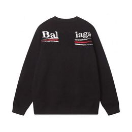 Designer Luxury Balencigas Classic High version Winter New Wave Cola Letter Pattern Knitted Round Neck Loose Pullover Sweater for Men and Women