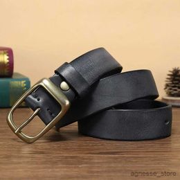 Belts Fashion Men High Quality Genuine Leather Belt Luxury Designer Belts Men New Copper Buckle Strap Male Jeans For Man Cowboy R231206