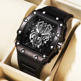 Large dial mens quartz watch Waterproof sports watch square luminous watch