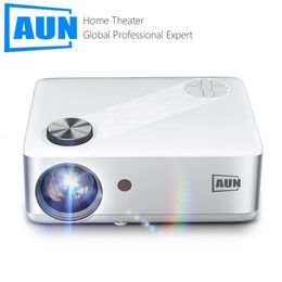 Projectors AUN AKEY8 LED Projector 4K Video Android 9 Home Theater MINI TV Beamer Beam for Cinema Mobile PS5 TVBOX 231206