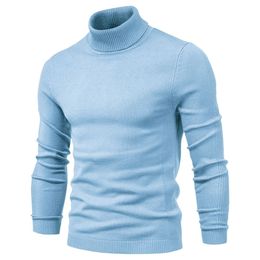 Warm Fashion Solid Colour Designer sweater Men Sweater Slim Pull Male Knitted sweater Bottoming Shirt S-XXL