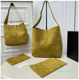 Suede Underarm Hobo Handbag Designer Women Shoulder Axillary Pouch Suede Fashion Hardware Letter Accessories Tote With Wallet