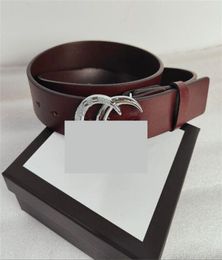 Fashion belts for men designer leather thin belt classic letter metal smooth buckle cintura brown white waistband Luxury vintage b8134955