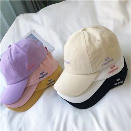 Ball Caps Fashion Letter Embroidery Baseball Cap Unisex Candy Colour Soft Top Adjustable Sports Sun Hat Women Men Casual Hip Hop Dad 231205