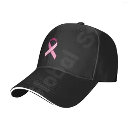 Ball Caps Pink Ribbon Support Breast Cancer Baseball Women Casual Sun Protection Hats Unisex Adjustable Trucker Hat Drop
