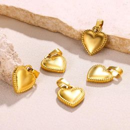 Pendant Necklaces 5pcs Heart For Women Gold Color Stainless Steel Making Crafts DIY Love Necklace Fashion Jewelry