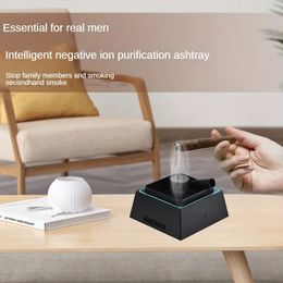 Smart Ashtray Air Purifier Negative Ion Generator, Immediately Remove Second-hand Smoke And Tobacco Odor, Suck Away Smoke, USB Charging Large Battery