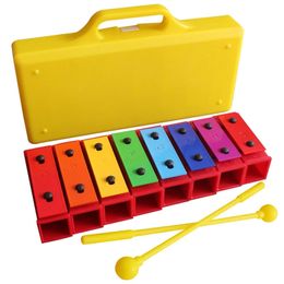 Keyboards Piano Children Colourful 8-Tone Xylophone Montessori Toy Early Education Musical Instrument Learning Percussion Music Toys For Children 231206