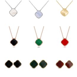 Women's Jewellery Designer Necklace Earrings Classic Four-leaf clover Multicolor Diamond earrings Luxurious design Valentine's Day Anniversary gift box