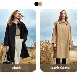 Women's Trench Coats Windbreaker Spring And Autumn 2024 Korean Fashion Casual Mid Length Coat