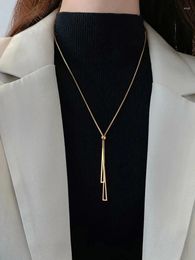 Pendant Necklaces Original Niche Minimalist High-end Versatile Necklace Sweater Chain Light Luxury Temperament Long Collarbone