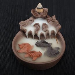 Backflow Incense Burner Ceramic Backflow Cone Stick Incense Burners Censer Gift Ornaments Creative Holders Home Decor3406