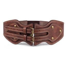 belts europe and the united states big fashion crazy leather belt double pin buckle belts for womens elastic wide belt wild 01a1694327962