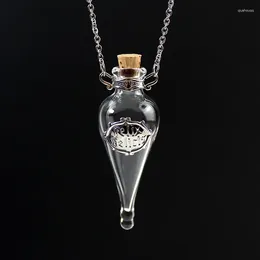 Anhänger Halsketten Vintage Zaubertrank Flasche Halskette DIY Spirituosenglas Ing Duft für Männer und Frauen Party Schmuck Geschenke