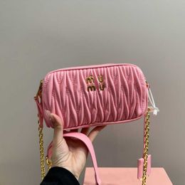 Fashion Wrinkled Camera Bag Designer Bag Crossbody Bag Luxurys Handbags Lady Chain Strap High Quality Mimu Shoulder Bags Cowhide Classic Handbag