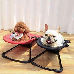 Arrival Funny Cradle Dog Rocking Chair for Puppy Kitten Folding Pet Cats Dogs Bed Nap Sleeping Chairs Products 210721268F