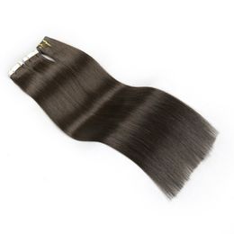 40 pieces Straight European Tape Hair #2 Colour Human Hair Extensions