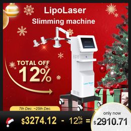 Latest cold laser lipo machine lipo dissolve fat loss body sculpt machine White & Black for choice 2 years warranty