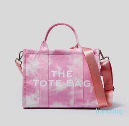 women handbag design large capacity canvas tote shoulder bags cloth tiedry letter printing crossbody bag