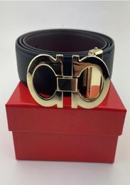 Fashion business luxury leather belt designer men women high quality gold and silver Grey black smooth buckle width 34cm with box4900977