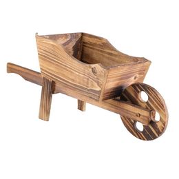 1PCS Wooden Cart Flowerpot Creative Fleshy Ornamental Bedroom Window Household Garden Plants Flowers Pot Wheelbarrow Planter A30 Y281R