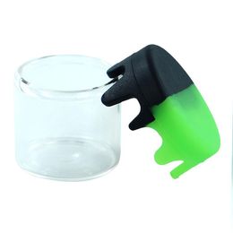 Accessories Packaging Bottle Dab Jar Sample Tank Silicone cover for Wax Thick oil Storage Glass Container 6.0ml Cosmetic box Holder Herb Cream