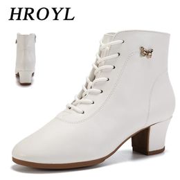 Dance Shoes Women Shoes White Sneakers Woman Ankle Boots for Girls Ladies Casual Shoes Tango Jazz Modern Square Dancing Shoes 5cm Wide Heels 231205