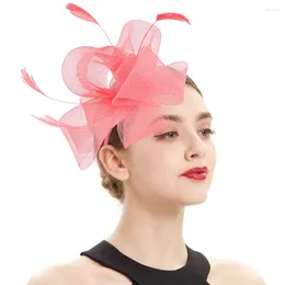 Bandanas Hair Accessories Tea Party Hat Woman Vintage Clips Fascinator Hats Women Nylon