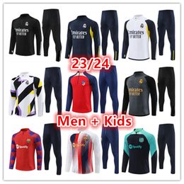 2023 2024 Real Madrids tracksuit soccer training suit VINI JR BELLINGHAM 23/24 real Madrides men and kids football tracksuits sportswear chandal futbol survetement