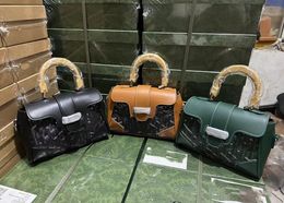 Simple Luxury Letter Printing Bamboo Handle Bag Shoulder Messenger Handbag Women's Bag Wholesale