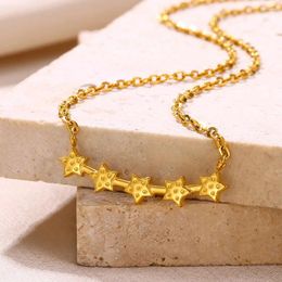 Pendant Necklaces Classic Simple Tiny Spot Necklace Gold-plating Star Choker Jewellery For Women Elegant Charm Collar Gifts